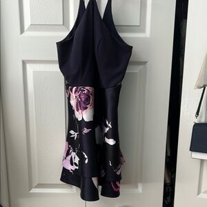 Floral Black and Pink Dress